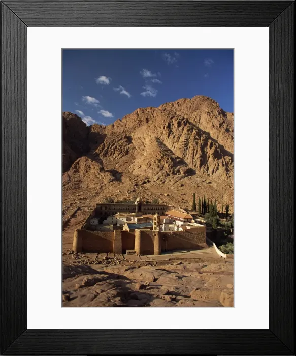 Framed Print : Aerial view over St. Catherines Monastery, UNESCO World Heritage Site, Egypt Framed Print : Aerial view over St. Catherines Monastery, UNESCO World Heritage Site, Egypt