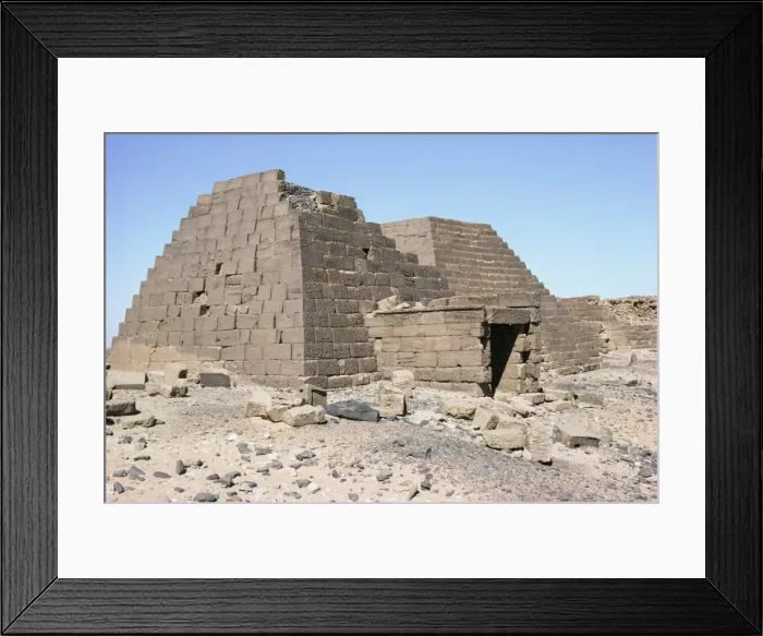 Framed Print : Pyramid, Meroe, Sudan, Africa Framed Print : Pyramid, Meroe, Sudan, Africa