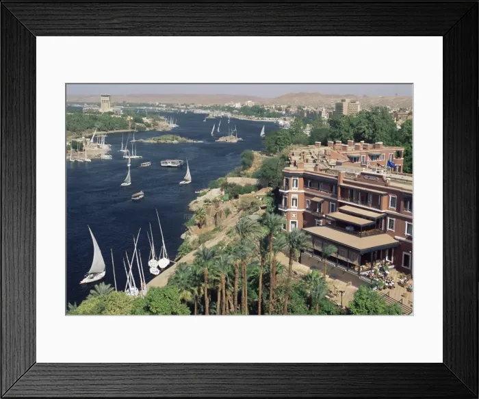 Framed Print : Feluccas on the River Nile and the Old Cataract Hotel, Aswan, Egypt, North Africa, Africa Framed Print : Feluccas on the River Nile and the Old Cataract Hotel, Aswan, Egypt, North Africa, Africa