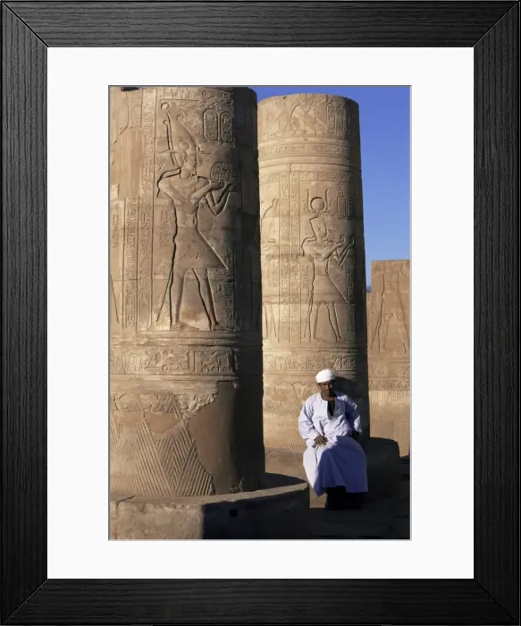 Framed Print : Pillars in the temple of Sobek and Horus, Kom Ombo, Egypt, North Africa, Africa Framed Print : Pillars in the temple of Sobek and Horus, Kom Ombo, Egypt, North Africa, Africa
