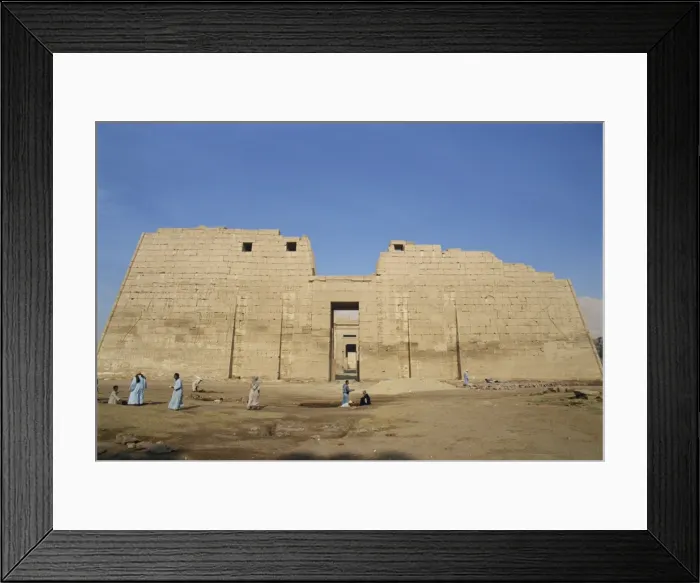 Framed Print : First pylon of the temple of Ramses III, Medinet Habu, Thebes, UNESCO World Heritage Site