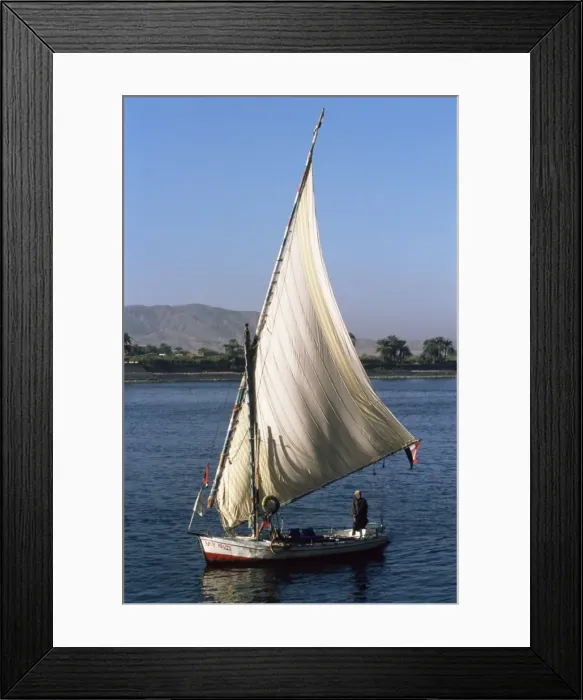 Framed Print : Felucca on the River Nile, Egypt, North Africa, Africa Framed Print : Felucca on the River Nile, Egypt, North Africa, Africa
