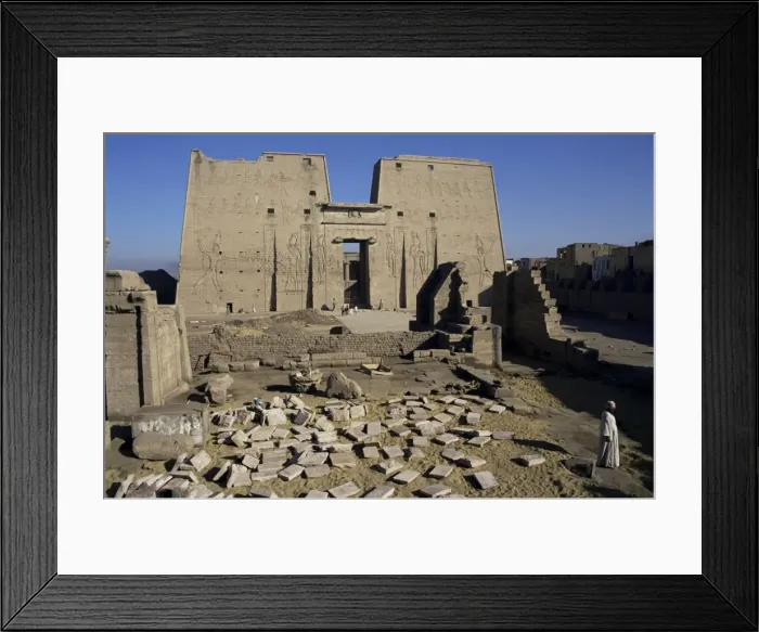 Framed Print : Pylon, temple of Horus, Edfu, Egypt, North Africa, Africa Framed Print : Pylon, temple of Horus, Edfu, Egypt, North Africa, Africa