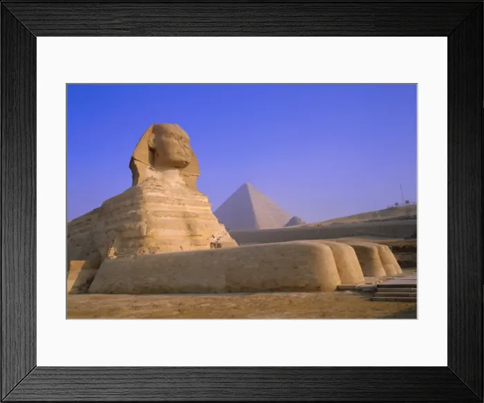 Framed Print : The Sphinx and Pyramid of Cheops at sunrise, Giza, Cairo, Egypt Framed Print : The Sphinx and Pyramid of Cheops at sunrise, Giza, Cairo, Egypt