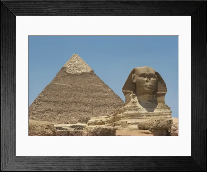Framed Print : The Sphinx and one of the pyramids at Giza, UNESCO World Heritage Site Framed Print : The Sphinx and one of the pyramids at Giza, UNESCO World Heritage Site