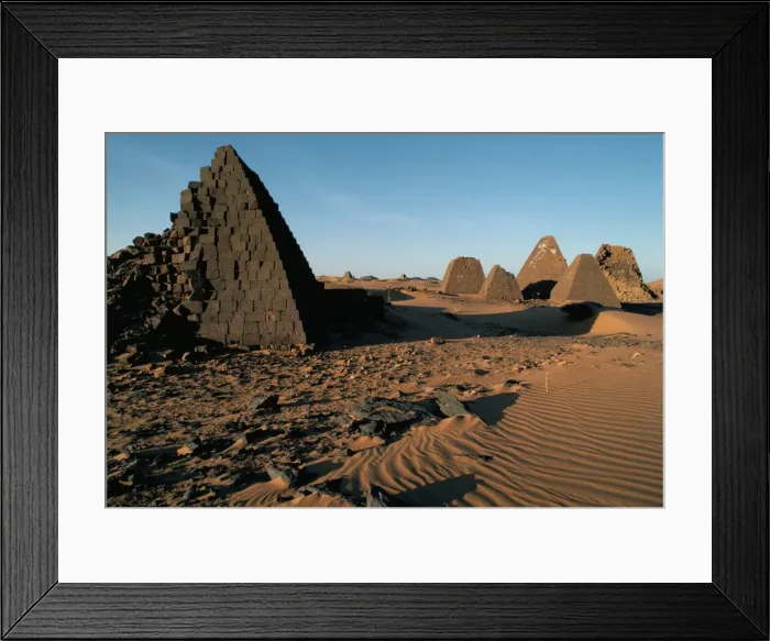 Framed Print : Archaeological site of Meroe, Sudan, Africa Framed Print : Archaeological site of Meroe, Sudan, Africa