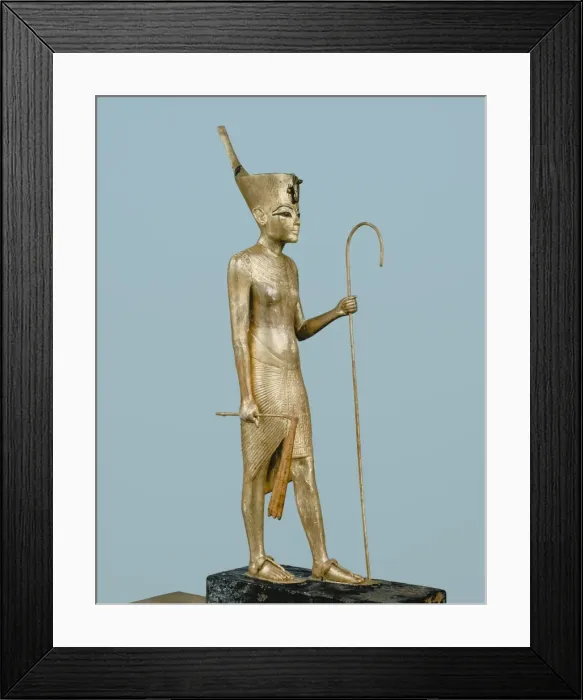 Framed Print : Gilt wood statuette of the king, from the tomb of the pharaoh Tutankhamun Framed Print : Gilt wood statuette of the king, from the tomb of the pharaoh Tutankhamun