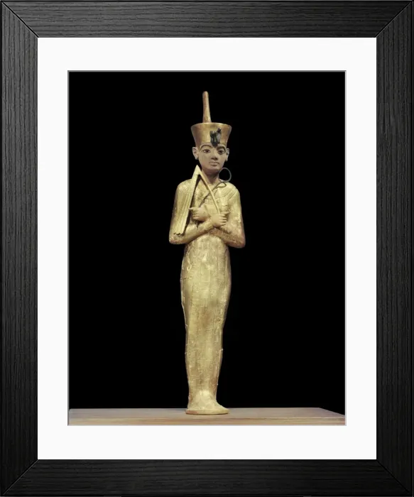 Framed Print : Ushabti of Tutankhamun, showning king wearing the red crown of the North Framed Print : Ushabti of Tutankhamun, showning king wearing the red crown of the North