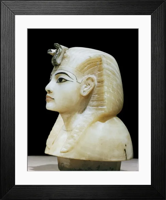 Framed Print : Stopper in the form of the kings head from one of the four canopic urns Framed Print : Stopper in the form of the kings head from one of the four canopic urns