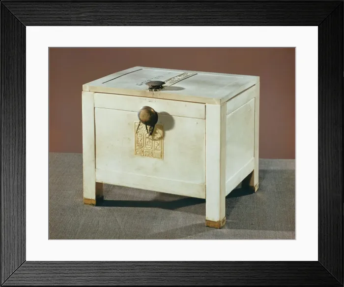 Framed Print : Ivory jewel chest from the tomb of the pharaoh Tutankhamun, discovered in the Valley of the Kings Framed Print : Ivory jewel chest from the tomb of the pharaoh Tutankhamun, discovered in the Valley of the Kings