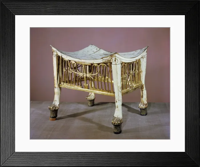 Framed Print : A footstool used by the boy-king at the beginning of his reign, from the tomb of Tutankhamun Framed Print : A footstool used by the boy-king at the beginning of his reign, from the tomb of Tutankhamun