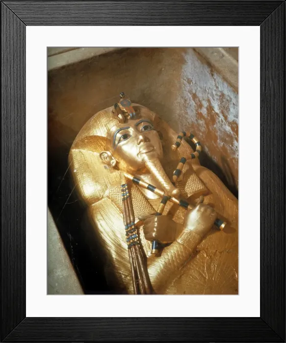 Framed Print : Detail of the second mummiform coffin made from gold-plated wood inlaid with glass-paste Framed Print : Detail of the second mummiform coffin made from gold-plated wood inlaid with glass-paste