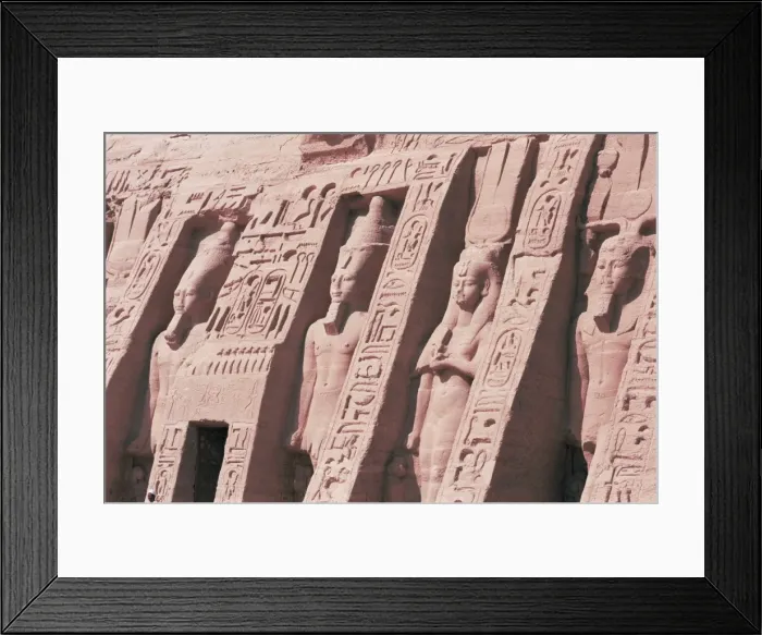 Framed Print : Queen Nefertaris Temple, dedicated to Hathor, Abu Simbel, UNESCO World Heritage Site