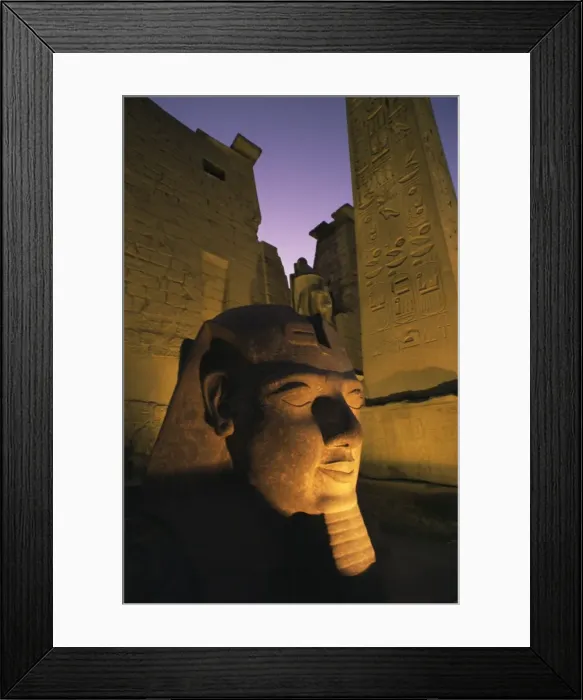 Framed Print : Statue of the pharaoh Ramses II at entrance to the Temple of Luxor, Thebes Framed Print : Statue of the pharaoh Ramses II at entrance to the Temple of Luxor, Thebes