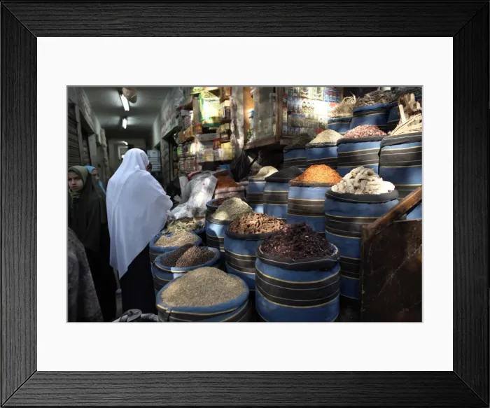 Framed Print : Spice shop in the great bazaar of Khan al-Khalili, Cairo, Egypt, North Africa, Africa Framed Print : Spice shop in the great bazaar of Khan al-Khalili, Cairo, Egypt, North Africa, Africa