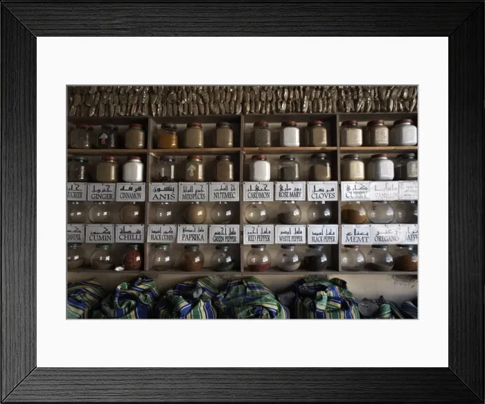 Framed Print : Spice shop in Luxor, Egypt, North Africa, Africa Framed Print : Spice shop in Luxor, Egypt, North Africa, Africa