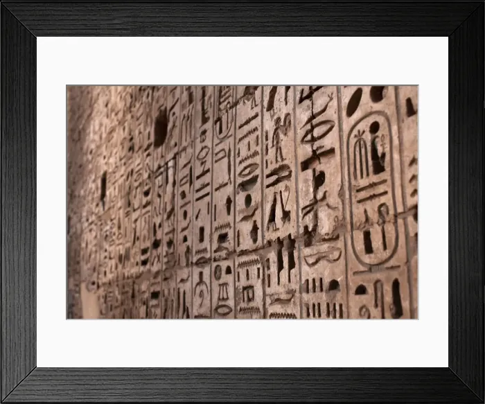 Framed Print : Hieroglyphics adorn the walls of Medinet Habu temple complex, Thebes, UNESCO World Heritage Site Framed Print : Hieroglyphics adorn the walls of Medinet Habu temple complex, Thebes, UNESCO World Heritage Site