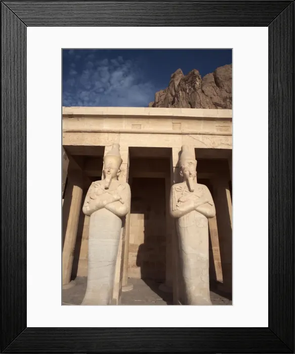 Framed Print : Osirid statues at Deir al Bahri, Funerary Temple of Hatshepsut, Thebes Framed Print : Osirid statues at Deir al Bahri, Funerary Temple of Hatshepsut, Thebes
