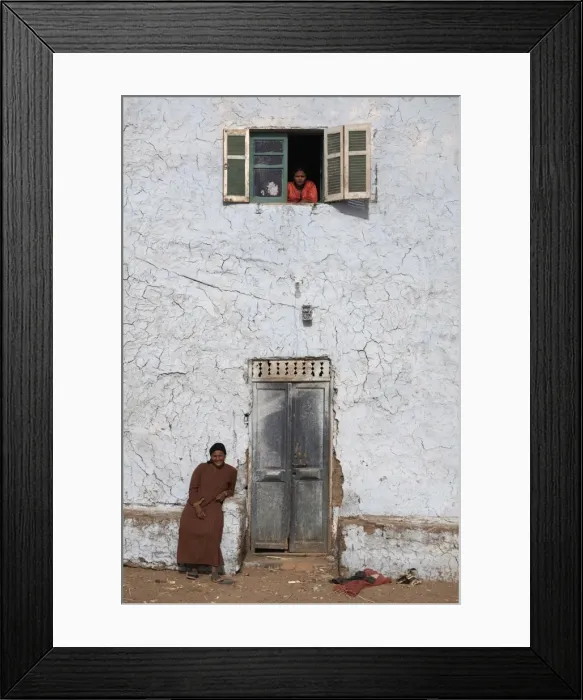 Framed Print : Women relax at their home on the west bank of Luxor, Egypt, North Africa, Africa Framed Print : Women relax at their home on the west bank of Luxor, Egypt, North Africa, Africa