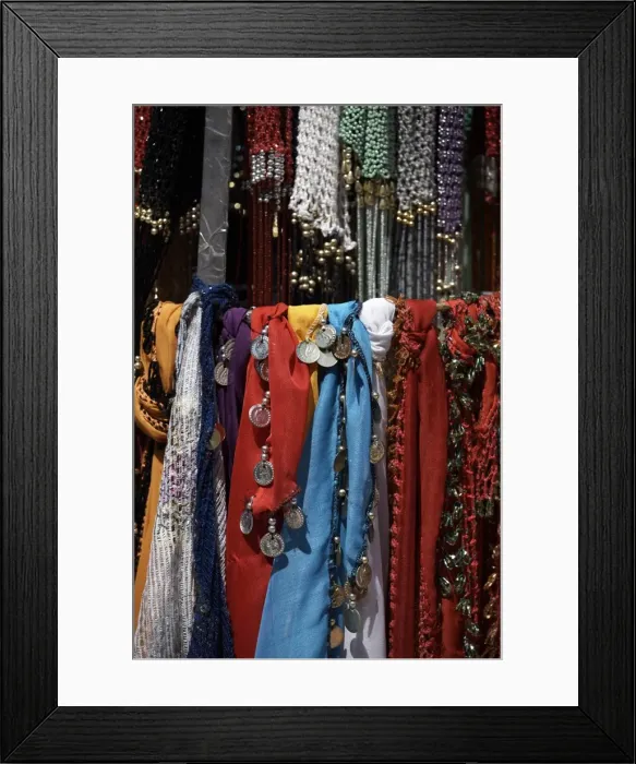Framed Print : Egyptian scarves and veils on sale at Aswan Souq, Aswan, Egypt, North Africa, Africa Framed Print : Egyptian scarves and veils on sale at Aswan Souq, Aswan, Egypt, North Africa, Africa