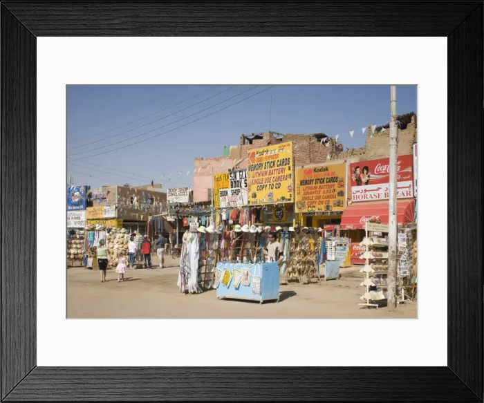 Framed Print : Tourist shops, near Karnak Temple, Karnak, Luxor, Thebes, Egypt, North Africa, Africa Framed Print : Tourist shops, near Karnak Temple, Karnak, Luxor, Thebes, Egypt, North Africa, Africa
