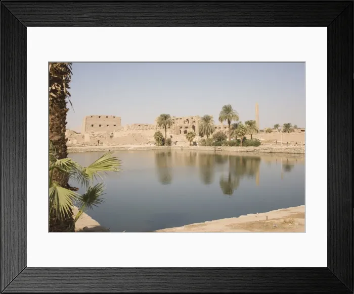 Framed Print : Sacred Lake, Temples of Karnak, Karnak, near Luxor, Thebes, UNESCO World Heritage Site Framed Print : Sacred Lake, Temples of Karnak, Karnak, near Luxor, Thebes, UNESCO World Heritage Site