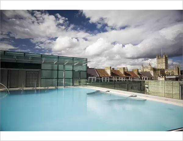 Roof Top Pool in New Royal Bath, Thermae Bath Spa, Bath, Avon, England