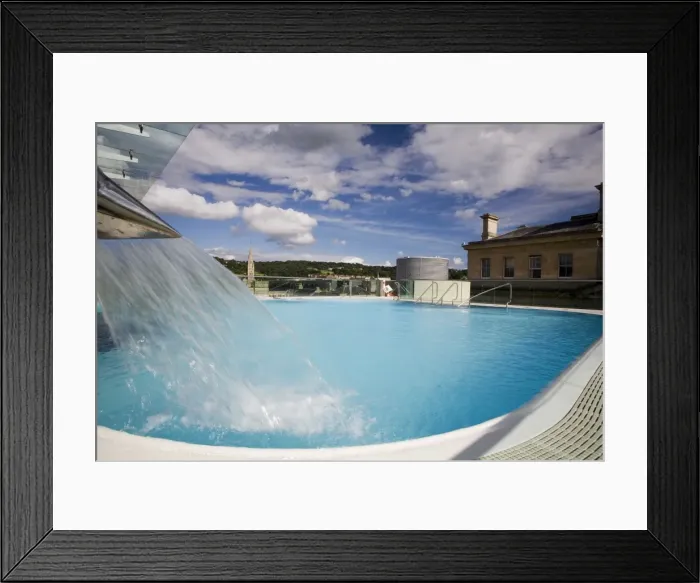 Framed Print : Roof Top Pool in New Royal Bath, Thermae Bath Spa, Bath, Avon, England