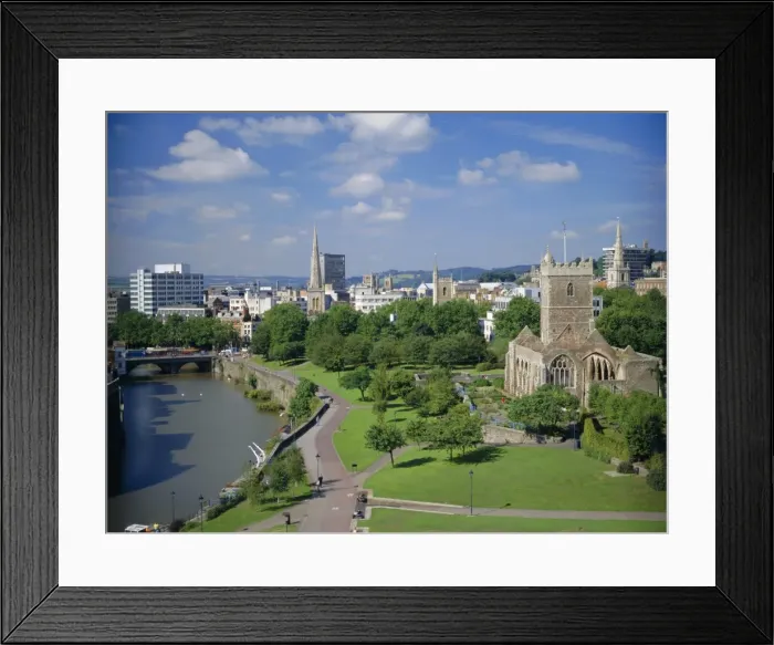 Framed Print : City centre from Castle Green, Bristol, Avon, England, UK, Europe Framed Print : City centre from Castle Green, Bristol, Avon, England, UK, Europe