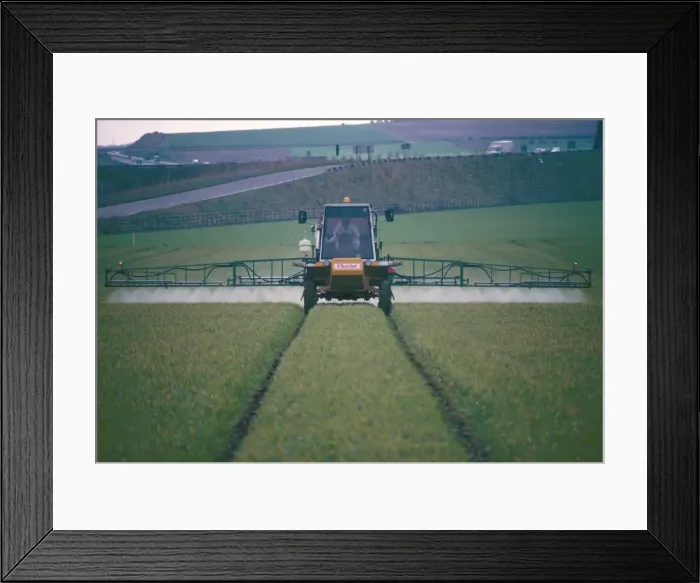 Framed Print : Spraying pesticides on crops in fields, Cambridgeshire, England, United Kingdom, Europe Framed Print : Spraying pesticides on crops in fields, Cambridgeshire, England, United Kingdom, Europe