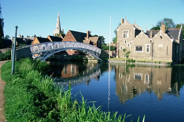 Chinese Bridge on Great Ouse River, Godmanchester Huntingdon, Cambridgeshire