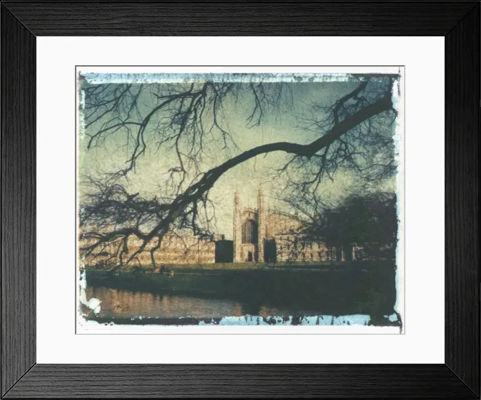 Framed Print : Polaroid Image Transfer of Chapel of Kings College, Cambridge University Framed Print : Polaroid Image Transfer of Chapel of Kings College, Cambridge University