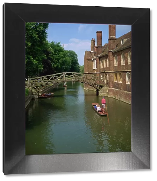 Queens College and Mathematical bridge, Cambridge, Cambridgeshire, England