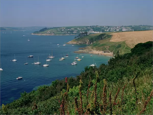 St. Mawes, mouth of River Fal, from St. Anthony headland, opposite Falmouth