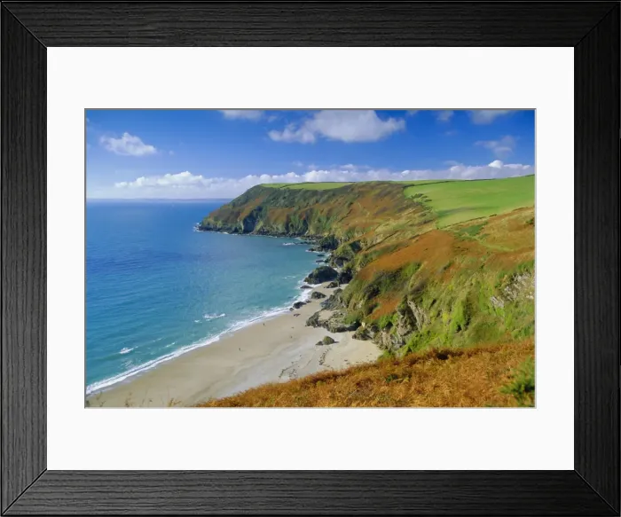 Framed Print : Lantic Bay, Near Fowey, Cornwall, England, UK Framed Print : Lantic Bay, Near Fowey, Cornwall, England, UK