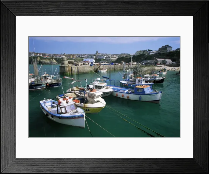 Framed Print : Fishing boats in harbour, Newquay, Cornwall, England, United Kingdom, Europe Framed Print : Fishing boats in harbour, Newquay, Cornwall, England, United Kingdom, Europe