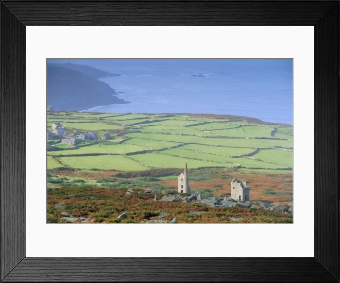 Framed Print : Bosigran tin mine near St Ives, West Penwith coast, Cornwall, England, UK Framed Print : Bosigran tin mine near St Ives, West Penwith coast, Cornwall, England, UK