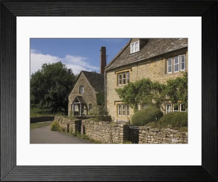 Framed Print : Stone cottages, Lower Slaughter, The Cotswolds, Gloucestershire, England Framed Print : Stone cottages, Lower Slaughter, The Cotswolds, Gloucestershire, England