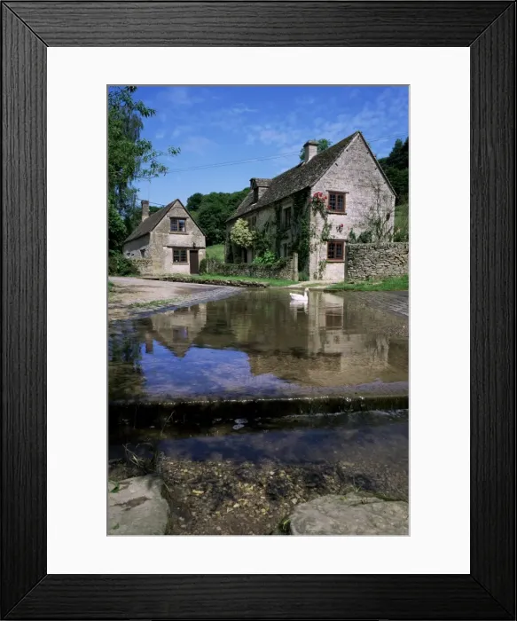 Framed Print : The ford, Duntisbourne Leer, Gloucestershire, The Cotswolds, England, United Kingdom Framed Print : The ford, Duntisbourne Leer, Gloucestershire, The Cotswolds, England, United Kingdom