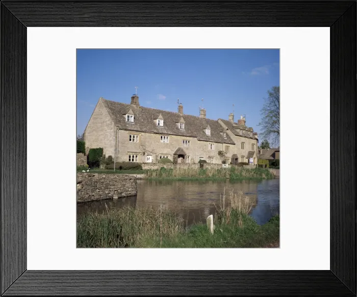 Framed Print : Cottages and River Eye, Lower Slaughter, Gloucestershire, The Cotswolds Framed Print : Cottages and River Eye, Lower Slaughter, Gloucestershire, The Cotswolds