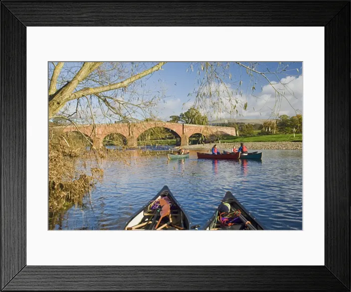 Framed Print : Canoeists on the River Eden at Eden Bridge, Lazonby, Eden Valley, Cumbria Framed Print : Canoeists on the River Eden at Eden Bridge, Lazonby, Eden Valley, Cumbria