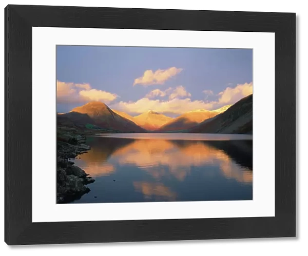 Wasdale Head and Great Gable reflected in Wastwater, Lake District National Park