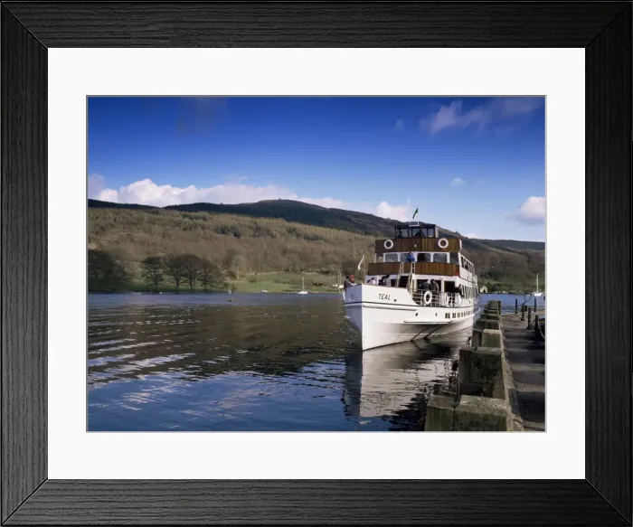 Framed Print : Steamer on Lake Windermere, Lake District National Park, Cumbria, England Framed Print : Steamer on Lake Windermere, Lake District National Park, Cumbria, England