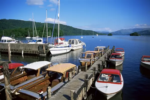 Boats on Lake Windermere, Bowness on Windermere, Lake District National Park
