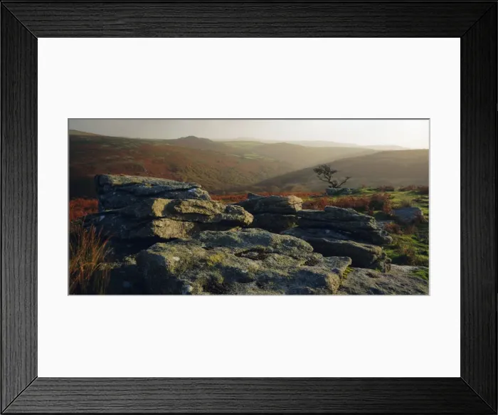 Framed Print : Combestone Tor, Dartmoor, Devon, England Framed Print : Combestone Tor, Dartmoor, Devon, England