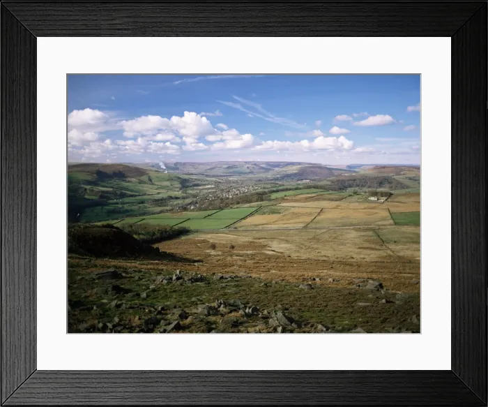 Framed Print : Dale Bottom and Hathersage from Overowler Tor, Peak District National Park Framed Print : Dale Bottom and Hathersage from Overowler Tor, Peak District National Park
