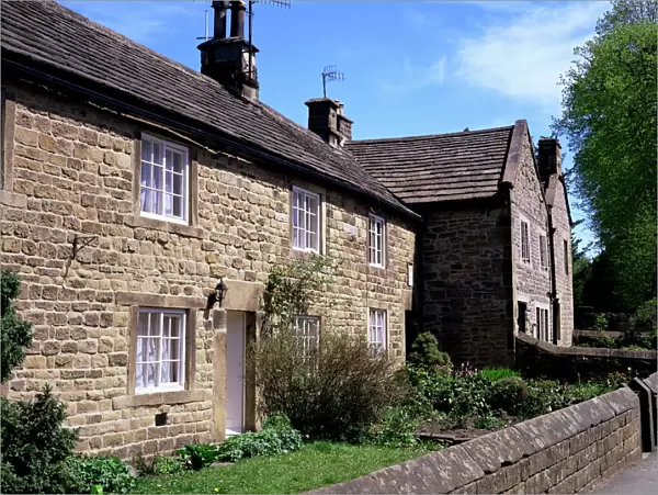 Rose and Plague cottages, Eyam, Derbyshire, England, United Kingdom, Europe