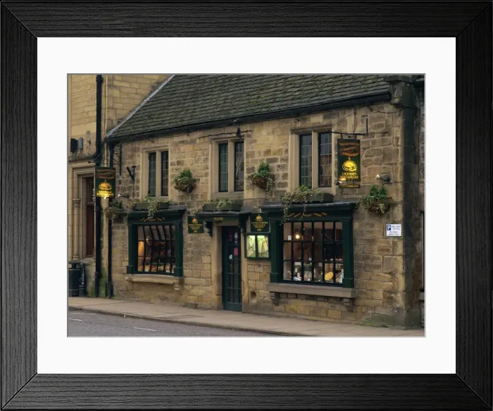 Framed Print : Old original bakewell pudding shop where bakewell puddings have been made Framed Print : Old original bakewell pudding shop where bakewell puddings have been made