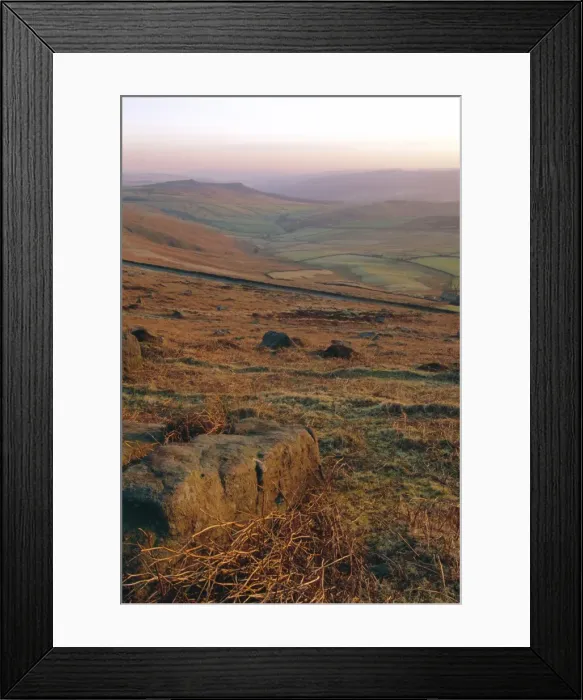 Framed Print : View towards Hathersage Moor, Peak District National Park, Stanard Edge Framed Print : View towards Hathersage Moor, Peak District National Park, Stanard Edge
