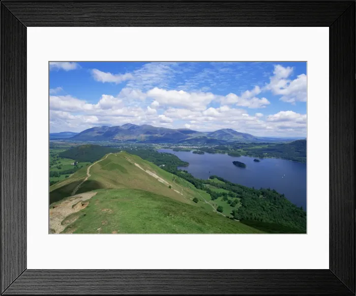 Framed Print : Derwent Water and Lonscale Fell from Cat Bells, Lake District National Park Framed Print : Derwent Water and Lonscale Fell from Cat Bells, Lake District National Park